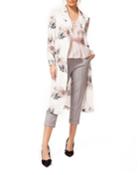 Long-sleeve Long Open-front Blazer
