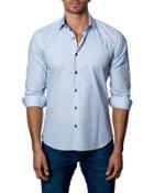 Woven Sport Shirt, Blue/white