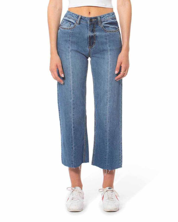 Laurel Cropped Raw Edge Denim Pants