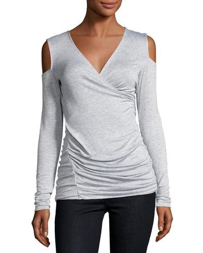 Long-sleeve Cold-shoulder Top