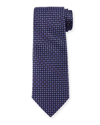 Textured Neat Circle-print Tie