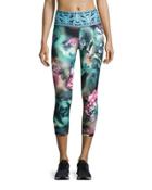 Orchid-print Smoothe Leggings,