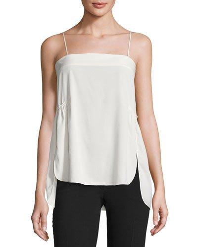 High-low Spaghetti Strap Tank, Ecru