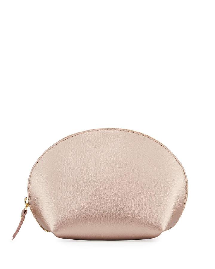 Large Saffiano Leather Dome Case