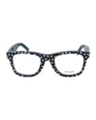 Square Acetate Optical Glasses With Glitter Hearts