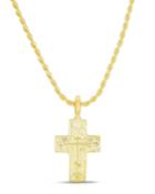 Rope Chain & Cross Pendant Necklace