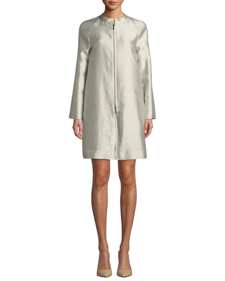Chalk Double-zip Evening Topper
