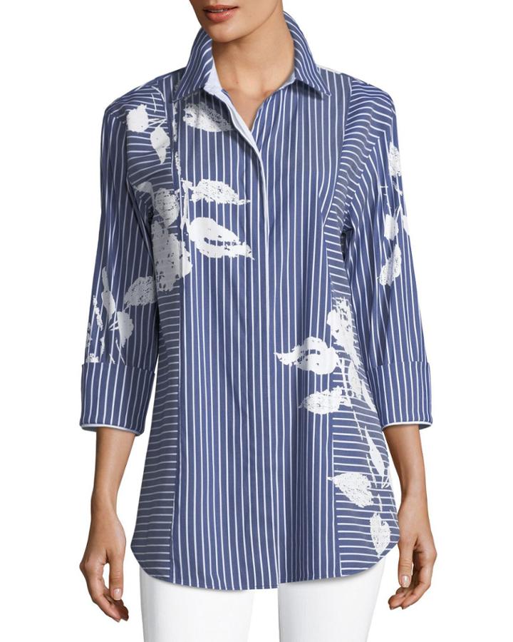 Claude Palmdale Striped Poplin Blouse