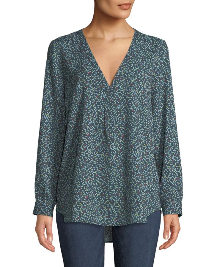 Daryn Long-sleeve Floral-print Blouse