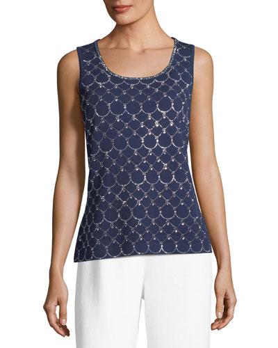 Sequined Knit Tank