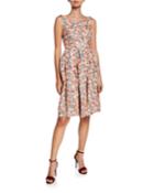 Floral Tulip Skirt Fit-and-flare Dress