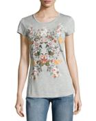 Floral-graphic Jersey Tee
