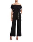 Strapless Jumpsuit W/ Braided Belt