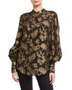 Boleyn Metallic Bishop-sleeve