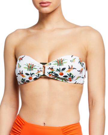 Shruti Printed Bandeau Bikini Top