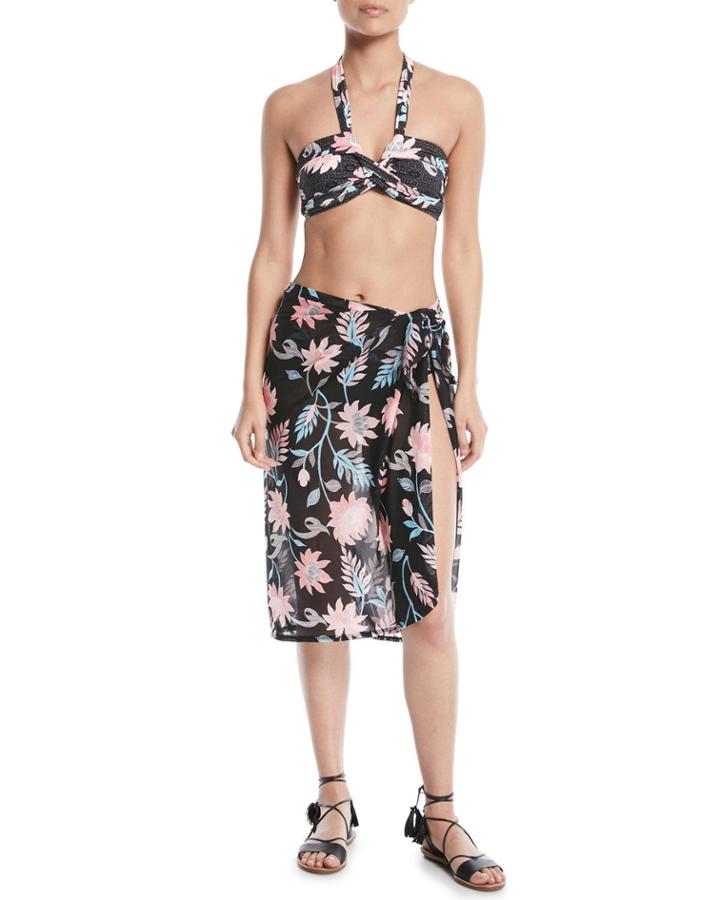 Bali Hai Floral-print Mid Pareo
