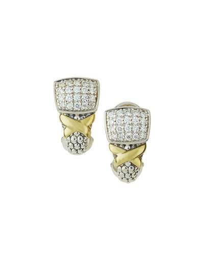 Diamond Lux Pave J-hoop Earrings