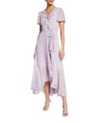 Floral Asymmetrical Faux Wrap