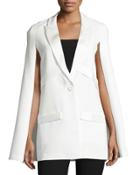 Colosseum Tuxedo One-button Cape, White