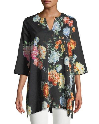 Ziana Half-sleeve Floral Tunic