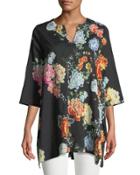 Ziana Half-sleeve Floral Tunic
