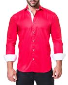 Men's Einstein Satin Red Shaped-fit