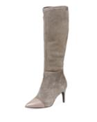 Parish Tall Stretch-suede Boots