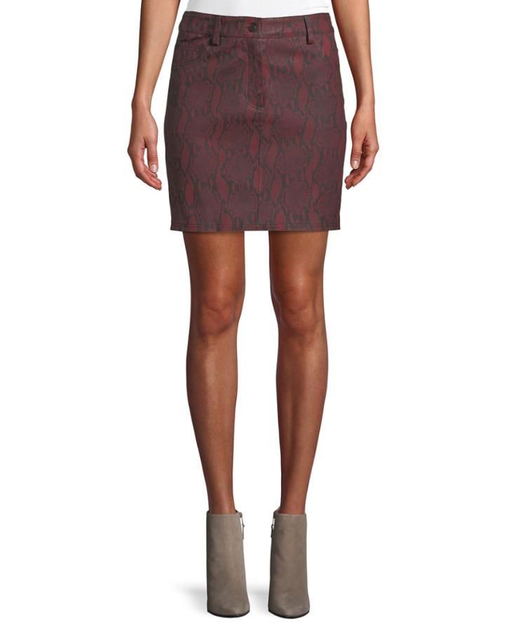 Troy Snake-print Leather