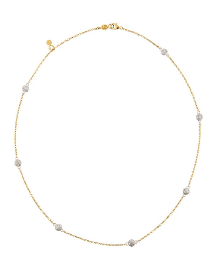 Delicate Pave Diamond-station Necklace