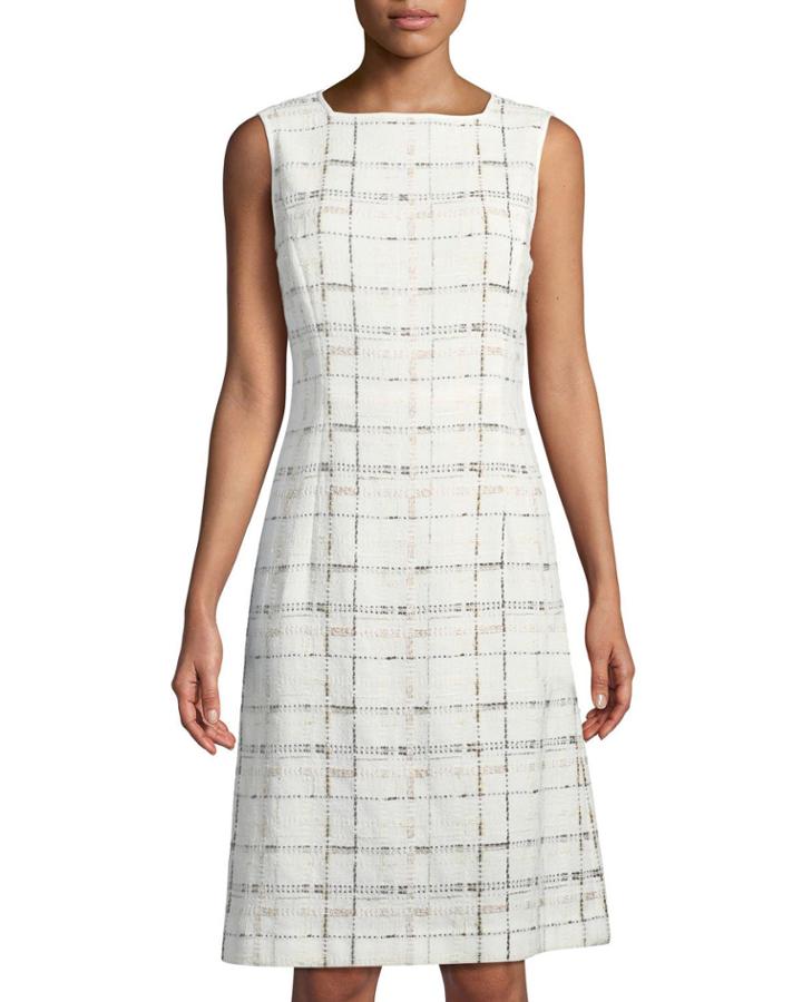 Jojo Windowpane Tweed Dress