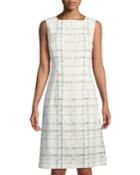 Jojo Windowpane Tweed Dress