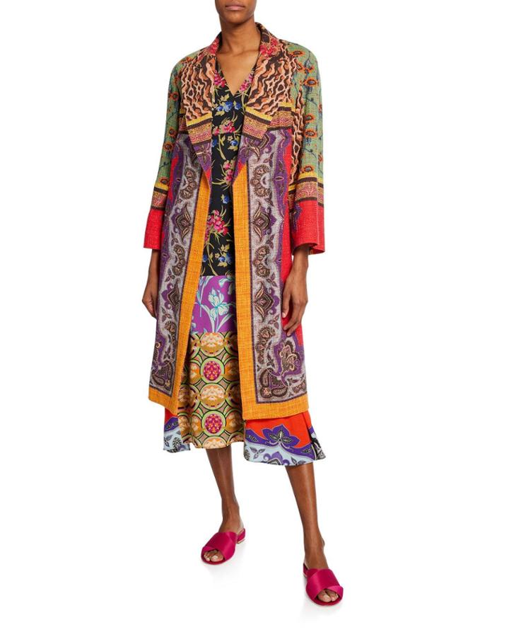 Wrapped Collage Patchwork Coat
