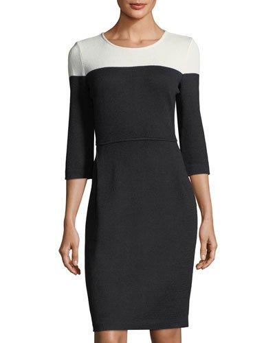 Santana Knit 3/4-sleeve Colorblock