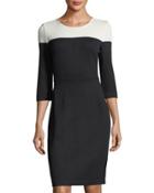 Santana Knit 3/4-sleeve Colorblock