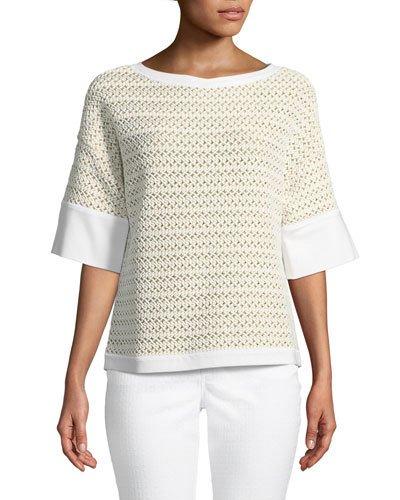 Short-sleeve Relaxed Woven Top