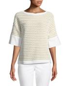 Short-sleeve Relaxed Woven Top