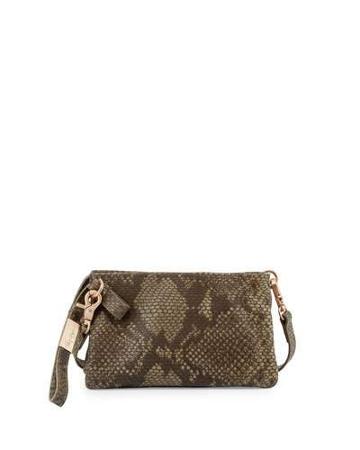 Cerberus Cache Snake-embossed Leather Crossbody Bag,