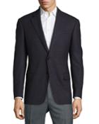 G-line Birdseye Wool Two-button Sport Coat, Cranberry