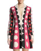 Crepe Couture Long-sleeve Fit-and-flare Dress