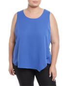 Promenade Scoop-neck Asymmetric Blouse,