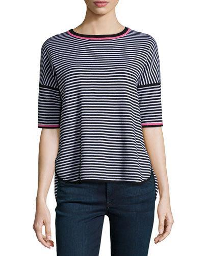 Reversible Striped Pullover Top
