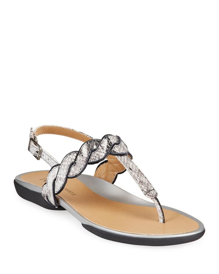 Waneta Snake-print Thong