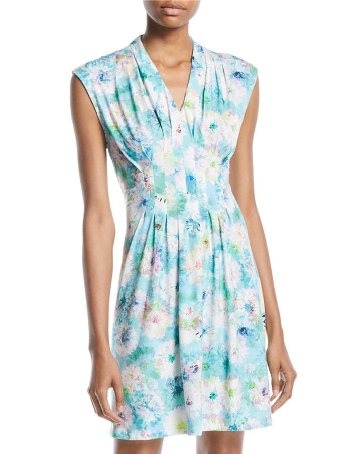 Floral Pleated-front