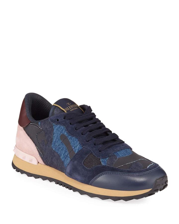 Rockstud Denim Trainer