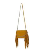 Triple Fringed Suede Crossbody Bag