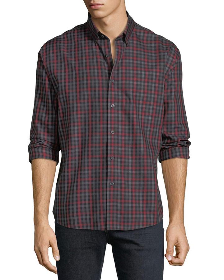 Men's Regular-fit Twill Gingham