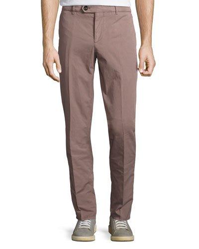 Gabardine Straight-leg Pants