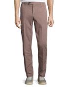Gabardine Straight-leg Pants