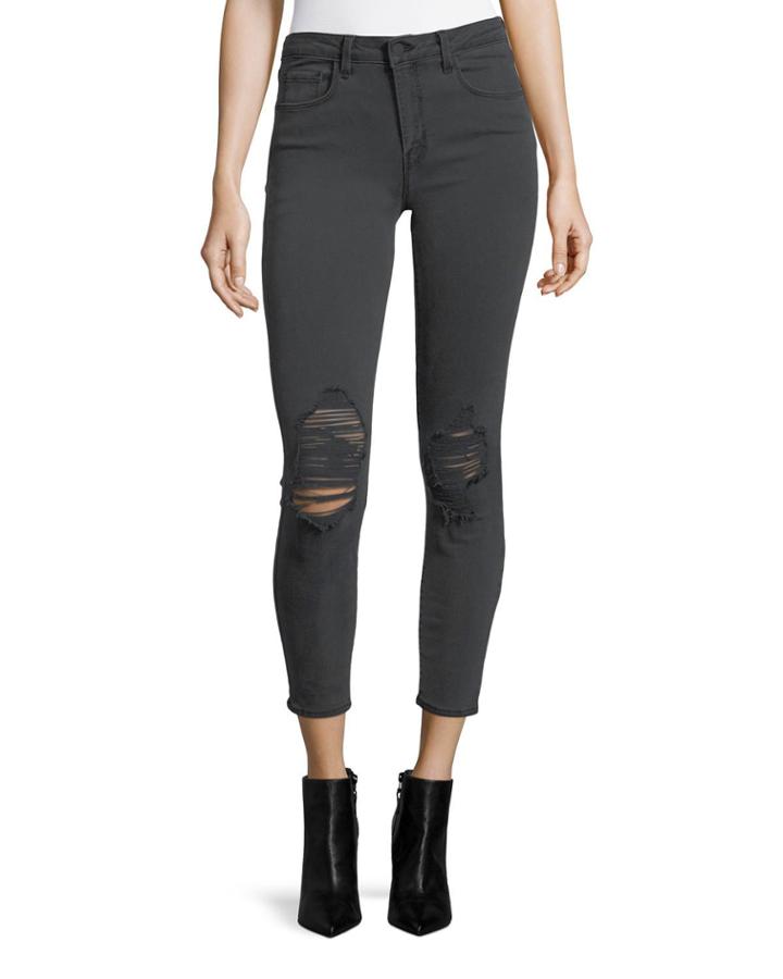 Margot High-rise Skinny Ankle Jeans With Holes