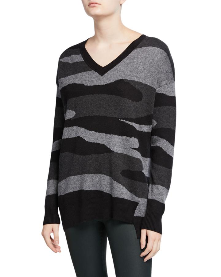 Camo Jacquard Oversized Wool-blend